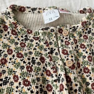 Zara toddler girls floral jumpsuit